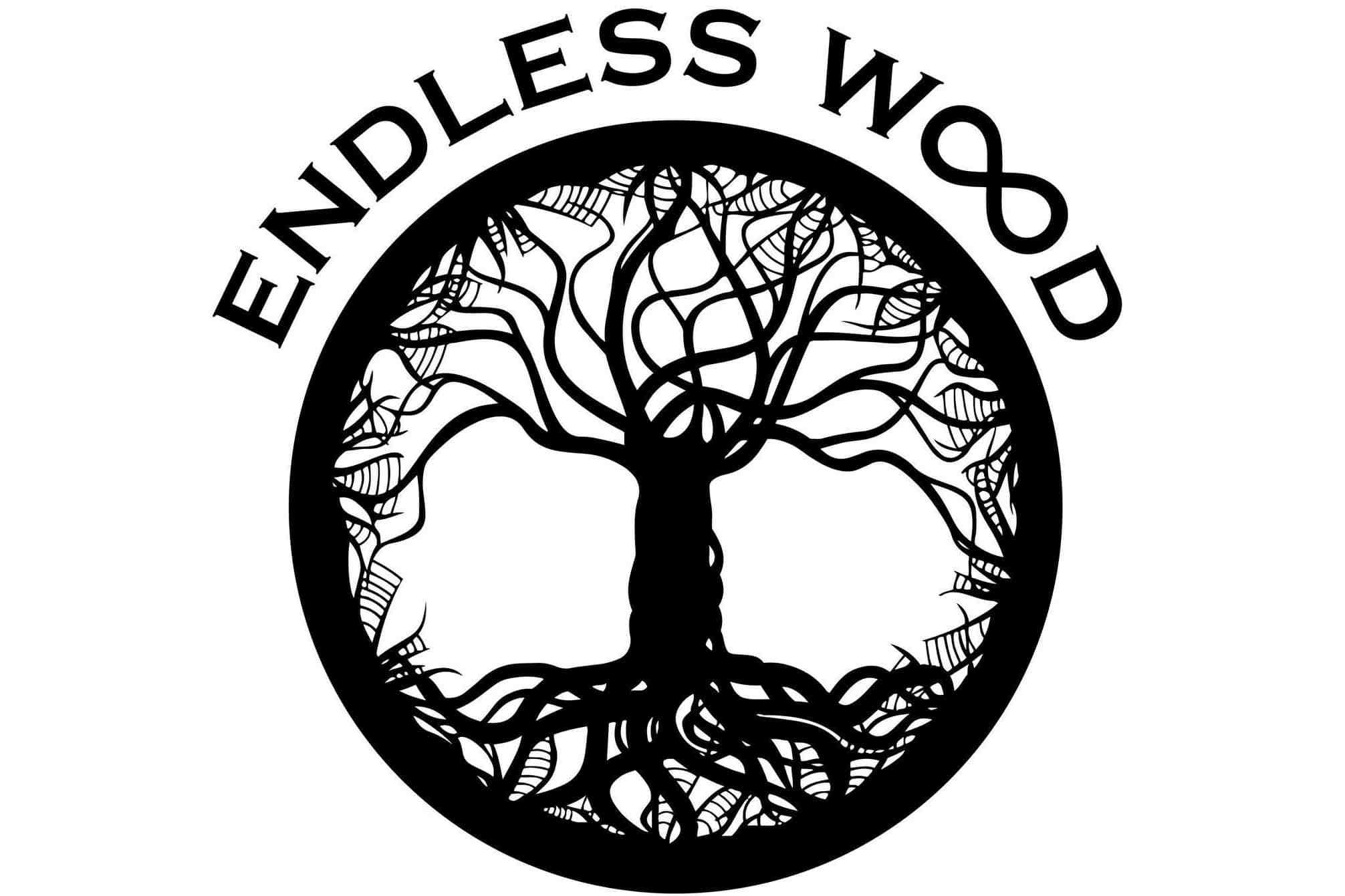 Endless wood logotips